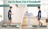 2 in 1 Under Desk Electric Treadmill 2.5HP, with Bluetooth APP and speaker, Remote Control, Display, Walking Jogging Running Machine Fitness Equipment