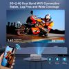 Projector with WiFi and Bluetooth;  5G WiFi Projector 4K Supported Native 1080P Full HD;  FUDONI 10000L Portable Projector;  50% Zoom 300" Display Out