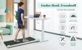 2 in 1 Under Desk Electric Treadmill 2.5HP, with Bluetooth APP and speaker, Remote Control, Display, Walking Jogging Running Machine Fitness Equipment