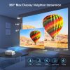 Projector with WiFi and Bluetooth;  5G WiFi Projector 4K Supported Native 1080P Full HD;  FUDONI 10000L Portable Projector;  50% Zoom 300" Display Out