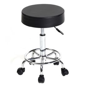 Free shipping Saddle Stool Ha Ha Feet Rotation Bar Stool YJ (Color: Black)