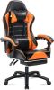 Ergonomic Gaming Chair for Adults, Comfortable Computer Chair for Heavy People, Adjustable Height Office Desk Chair with Wheels, Breathable Leather Vi