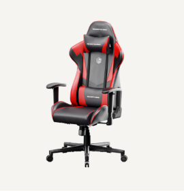 Morphling Gaming Chair Office Chair PC Chair with High Back Ergonomics Lumbar Support, Racing Style PU Leather Multifunction Adjustable Computer Chair (Color: Black & red)