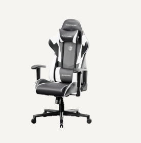 Morphling Gaming Chair Office Chair PC Chair with High Back Ergonomics Lumbar Support, Racing Style PU Leather Multifunction Adjustable Computer Chair (Color: Black & white)