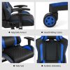 Massage Gaming Chair with Lumbar Support and Headrest