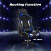 Reclining Swivel Massage Gaming Chair with Lumbar Support