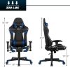 Reclining Swivel Massage Gaming Chair with Lumbar Support