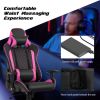 Massage Gaming Chair with Lumbar Support and Headrest